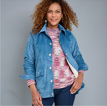 Fleece Lined Cord Jacket - LA481